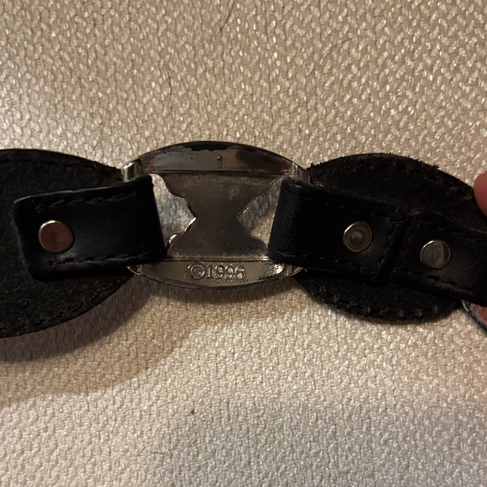 Tony Lama Black Silver 1996 Concho Belt vintage - Picture 5 of 6